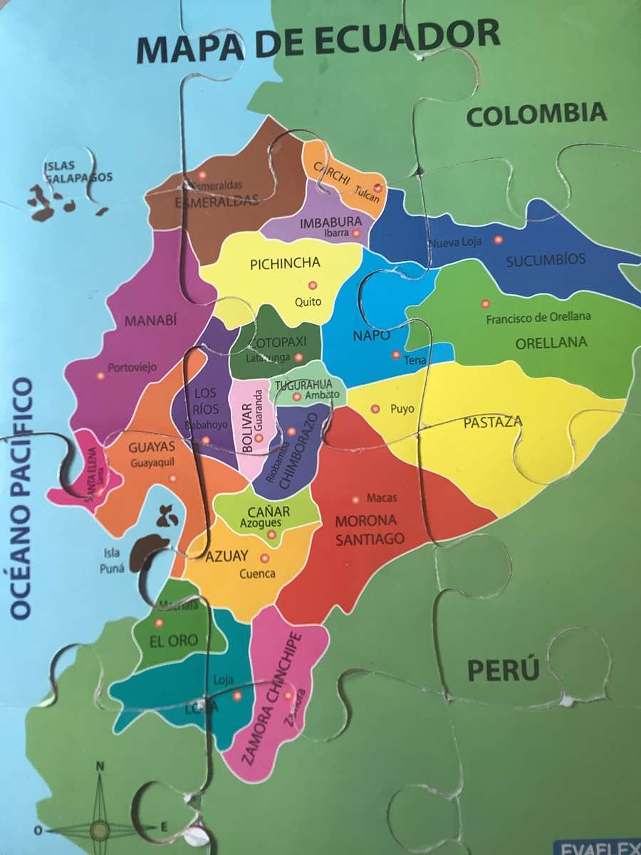 Les provinces de l'Équateur puzzle en ligne