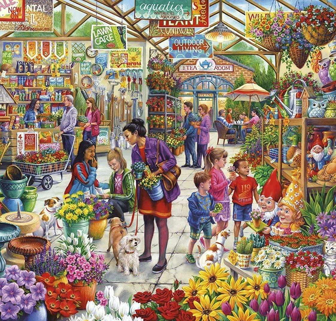 Grote bloemenwinkel online puzzel