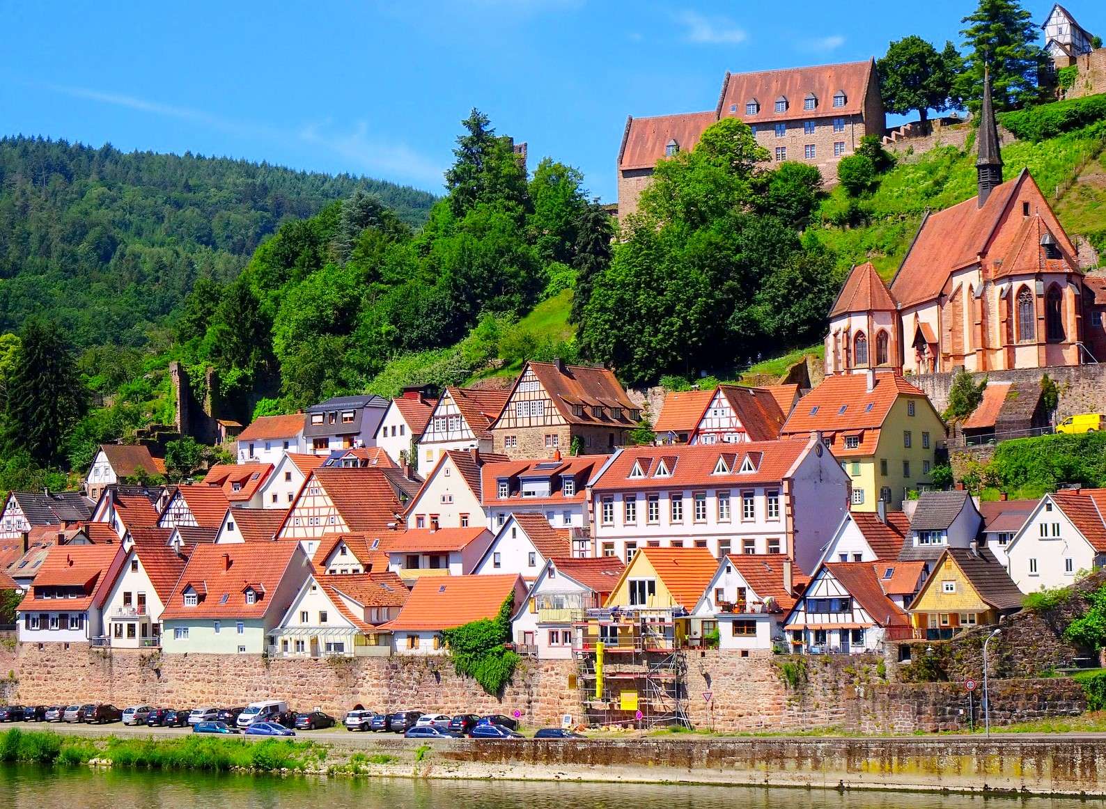Hirschhorn - la perla della valle del Neckar (Germania) puzzle online