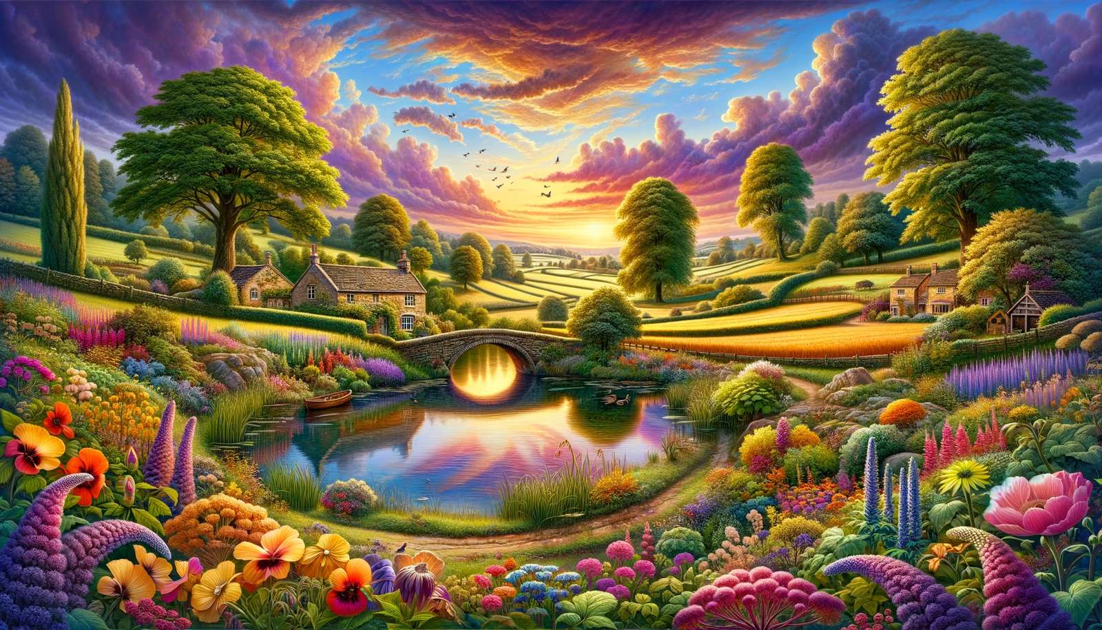 Picturesque countryside landscape jigsaw puzzle online