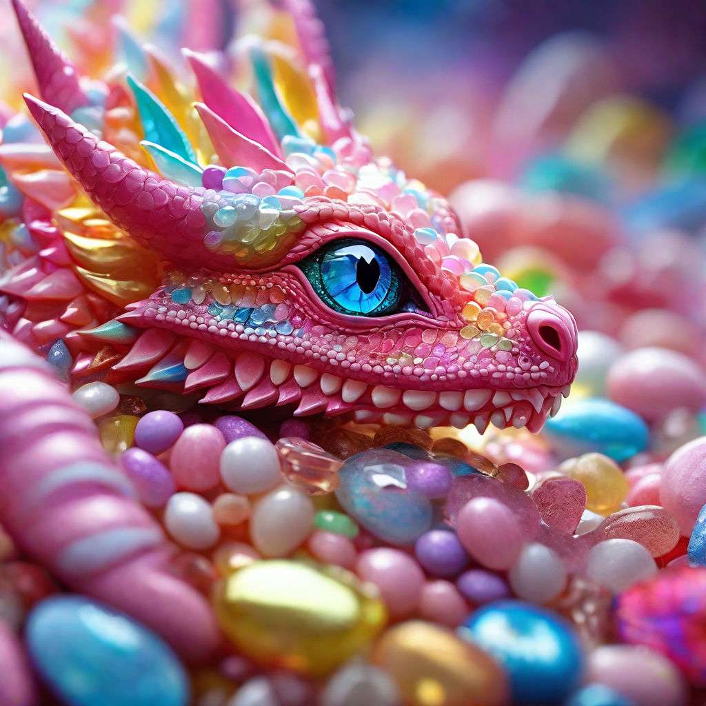 Coléoptère Lyoder et son dragon de sucre puzzle en ligne