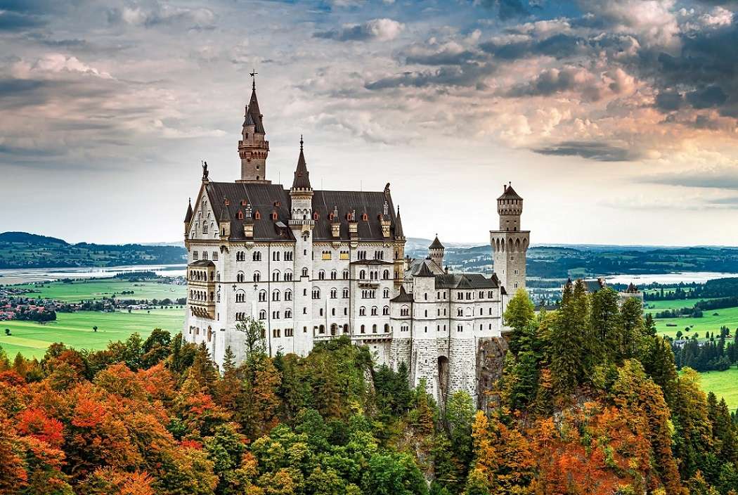 Slottet Neuschwanstein - Tyskland pussel på nätet