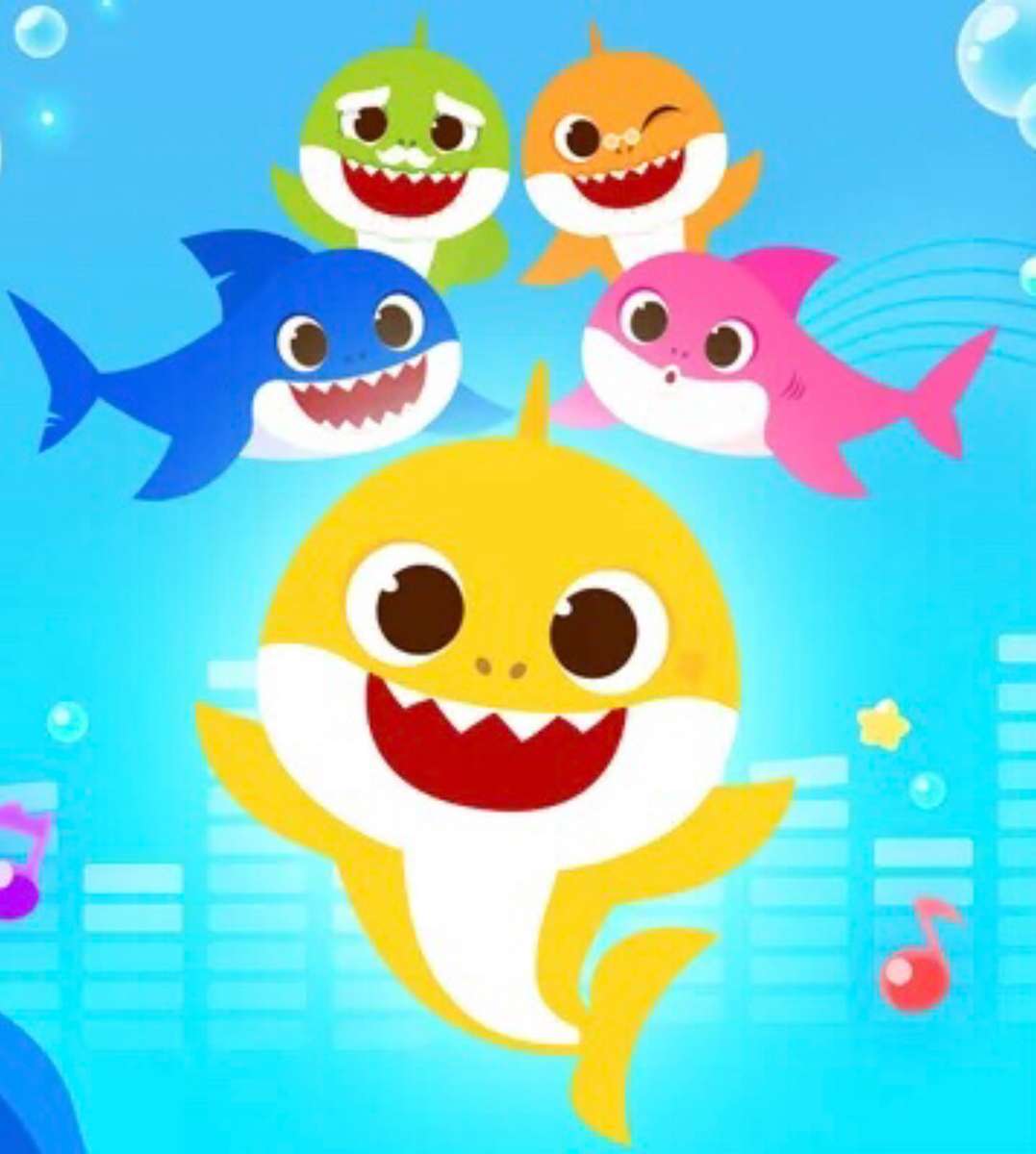 Bébé requin et famille ! ❤️❤️❤️❤️❤️ puzzle en ligne