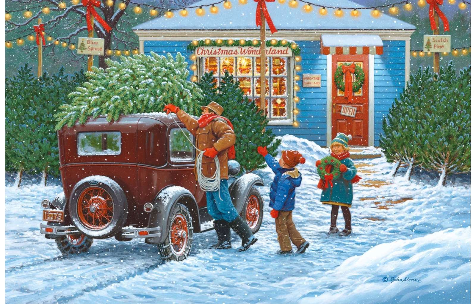 Christmas snow puzzle online