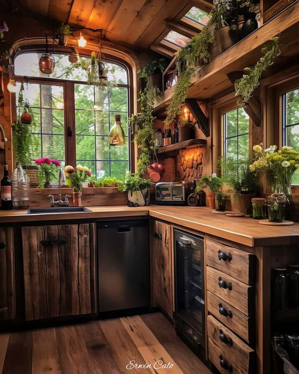 cucina in legno puzzle online