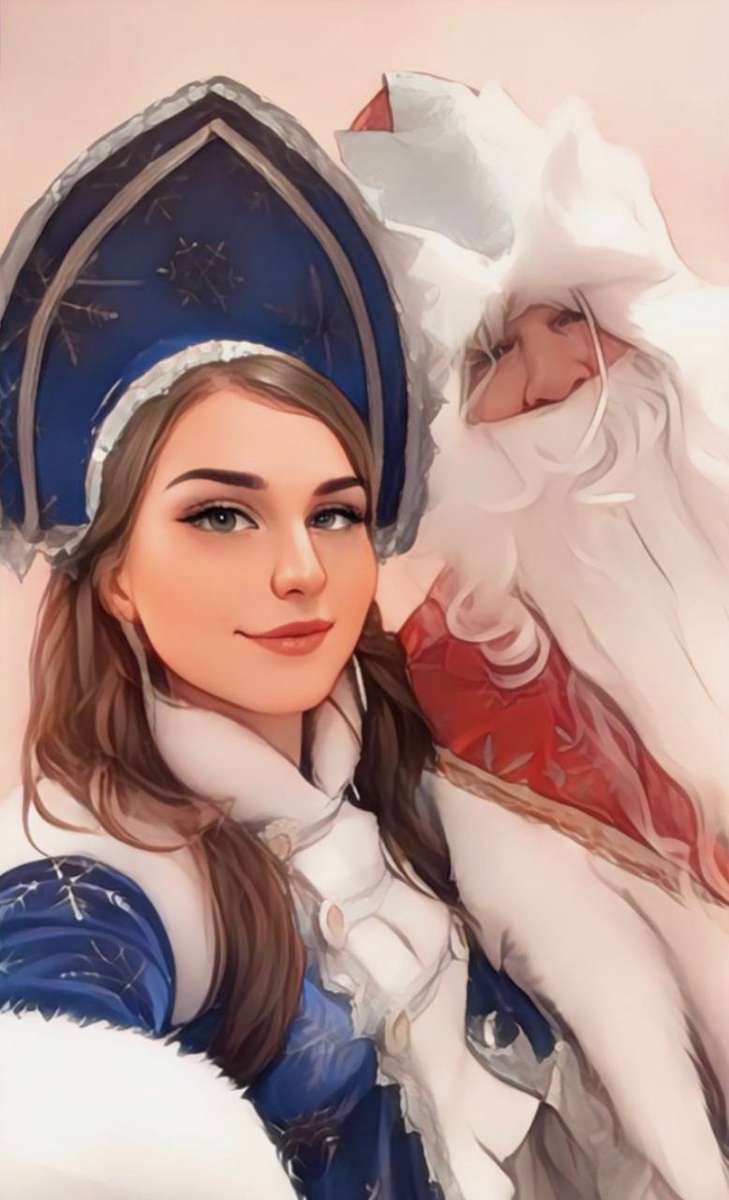 Ded Moroz και Snegurochka παζλ online