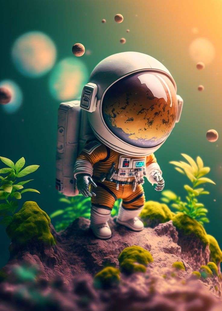 малък астронавт онлайн пъзел