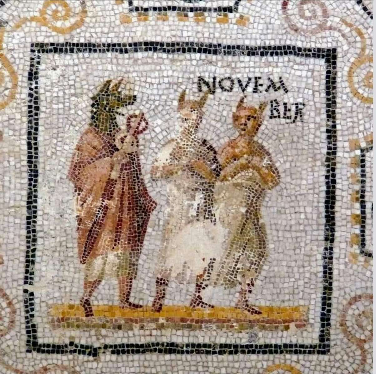 Romeins mozaïek van de maanden online puzzel