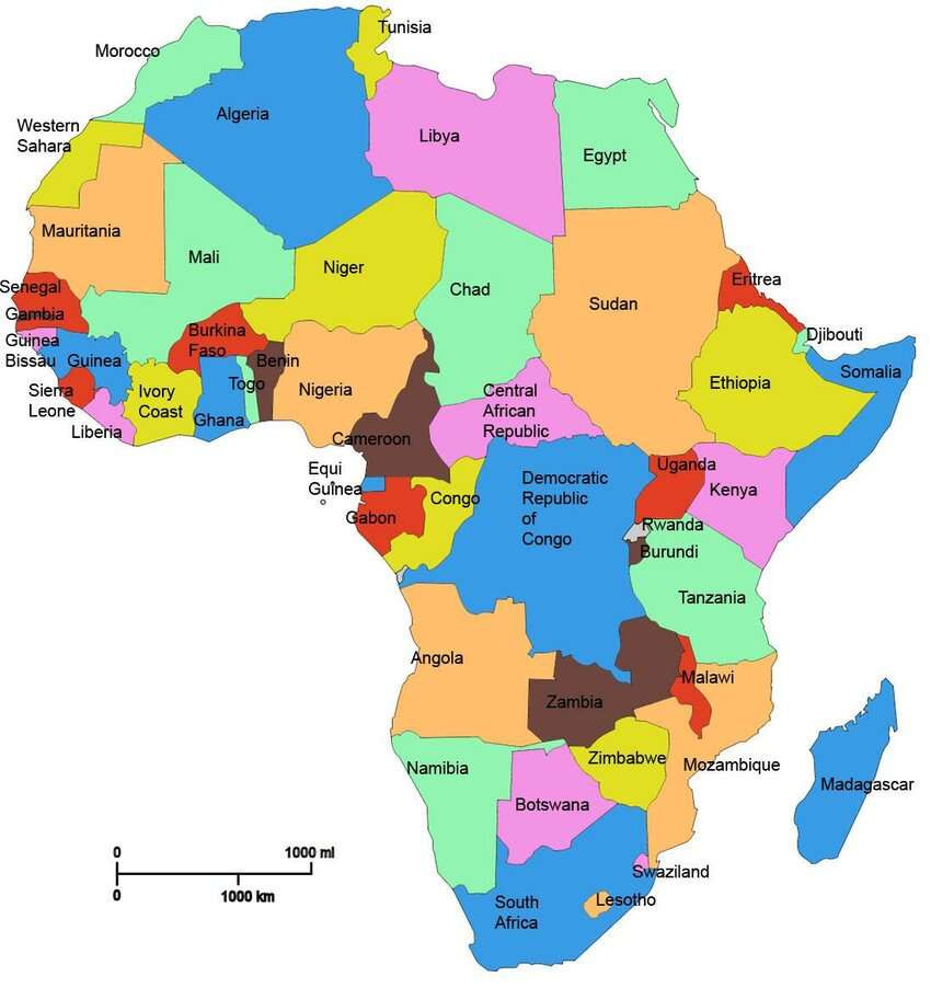 Африканский континент пазл онлайн
