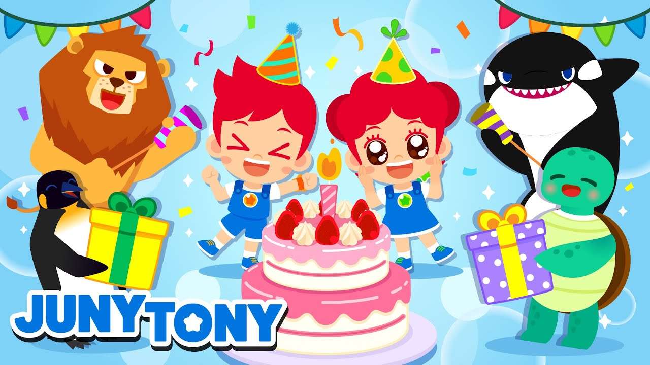 Feliz aniversário Juny e Tony quebra-cabeças online