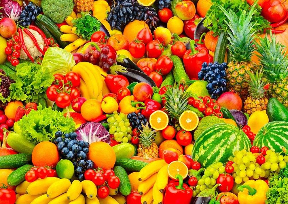 Gyümölcs és zöldség online puzzle