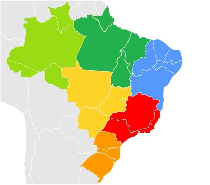 Carte du Brésil puzzle en ligne