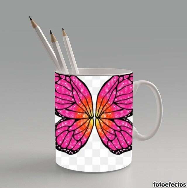 tasse avec papillon peint puzzle en ligne