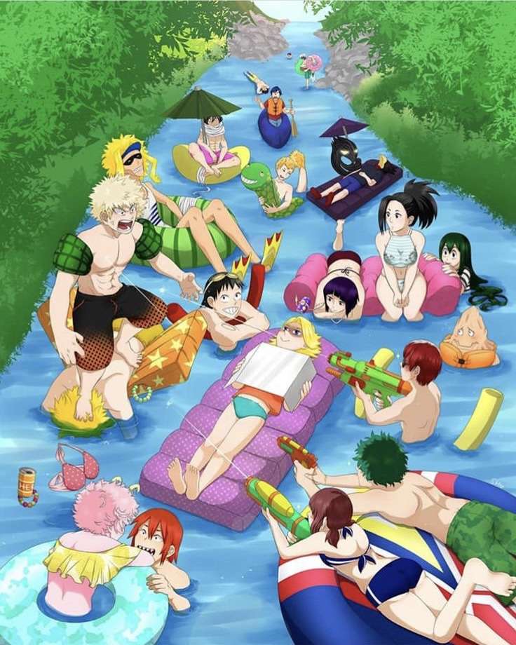Mha pool party jigsaw puzzle online