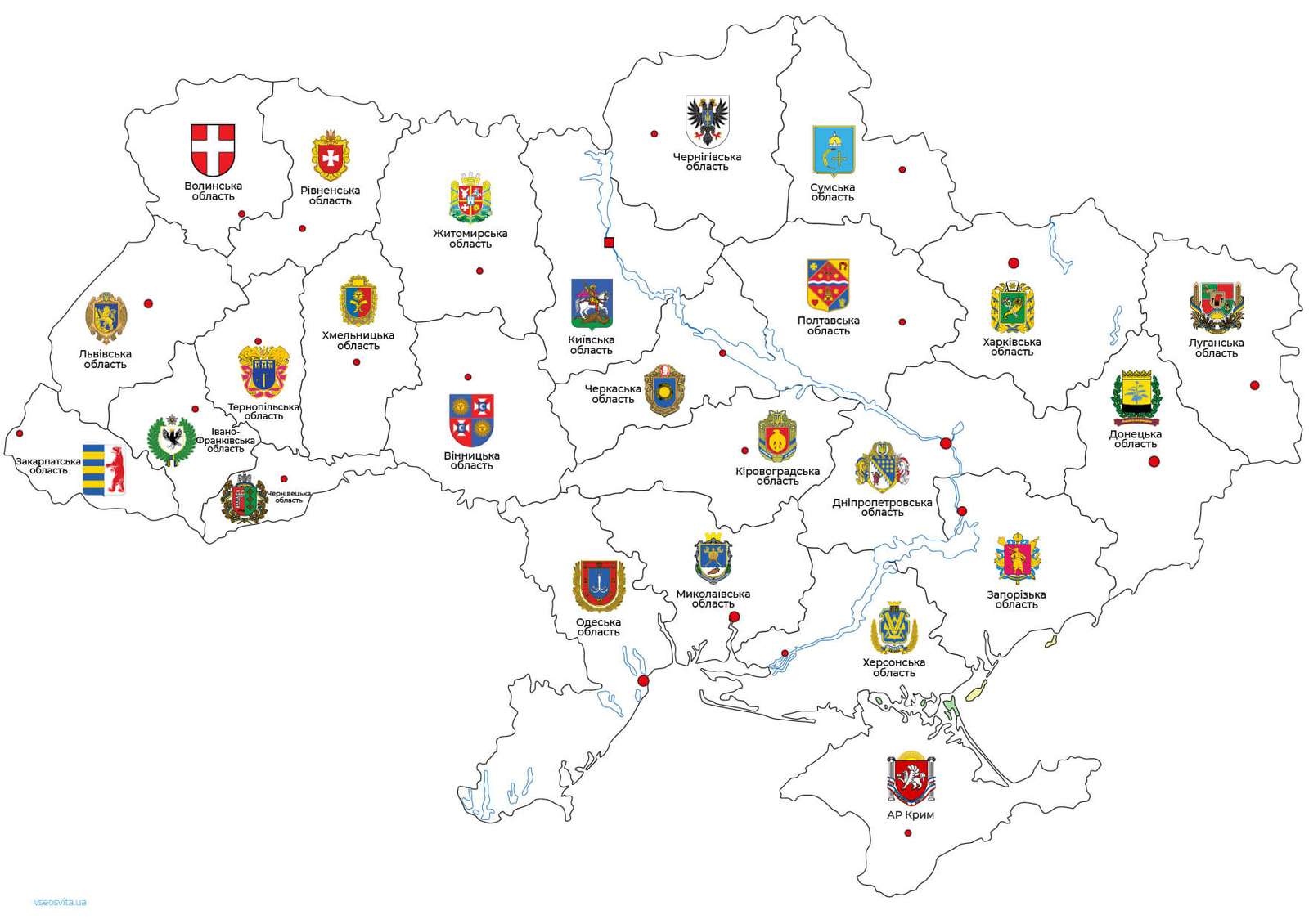 Mappa dell'Ucraina puzzle online