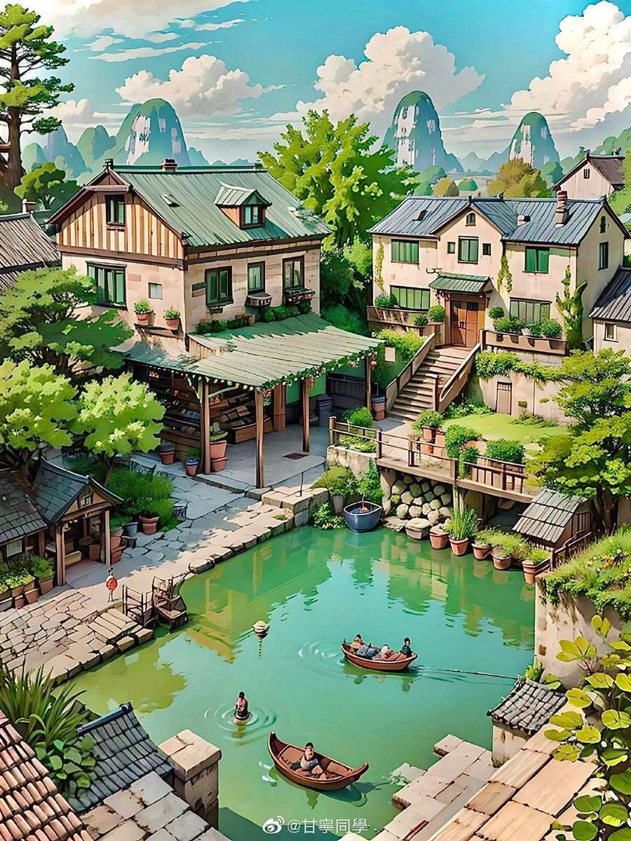 beautiful lake online puzzle