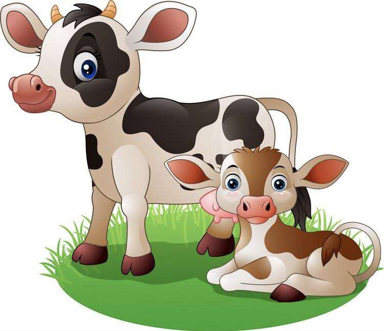 Cow family online puzzle