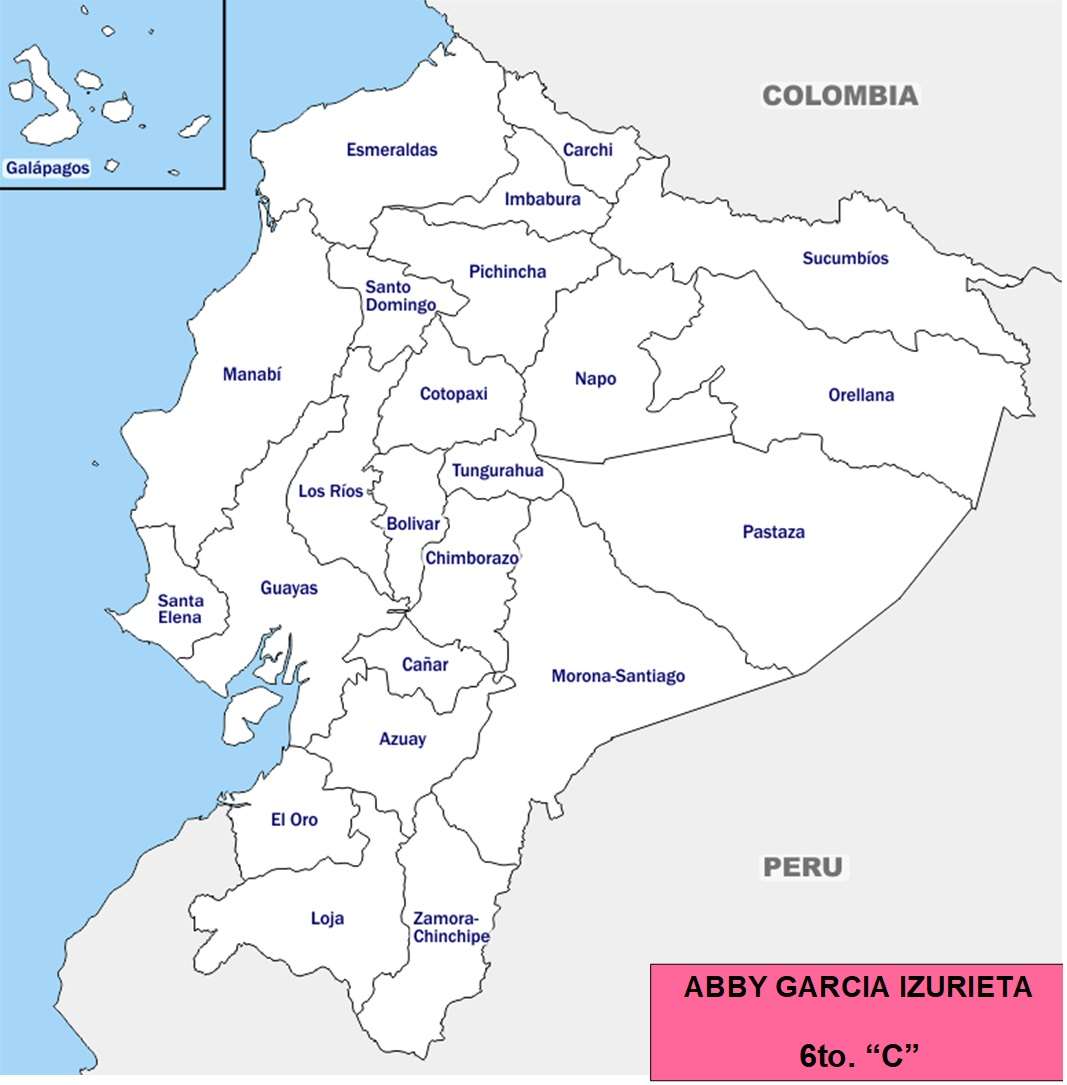 Карта Еквадору пазл онлайн