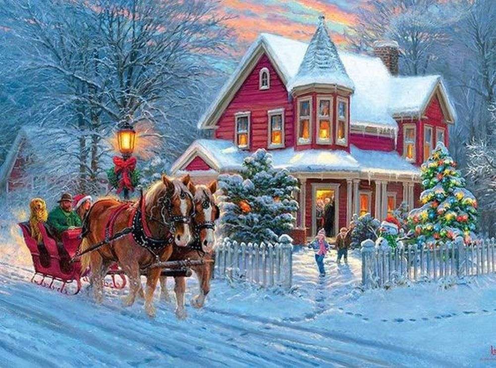 Old fashioned Christmas jigsaw puzzle online