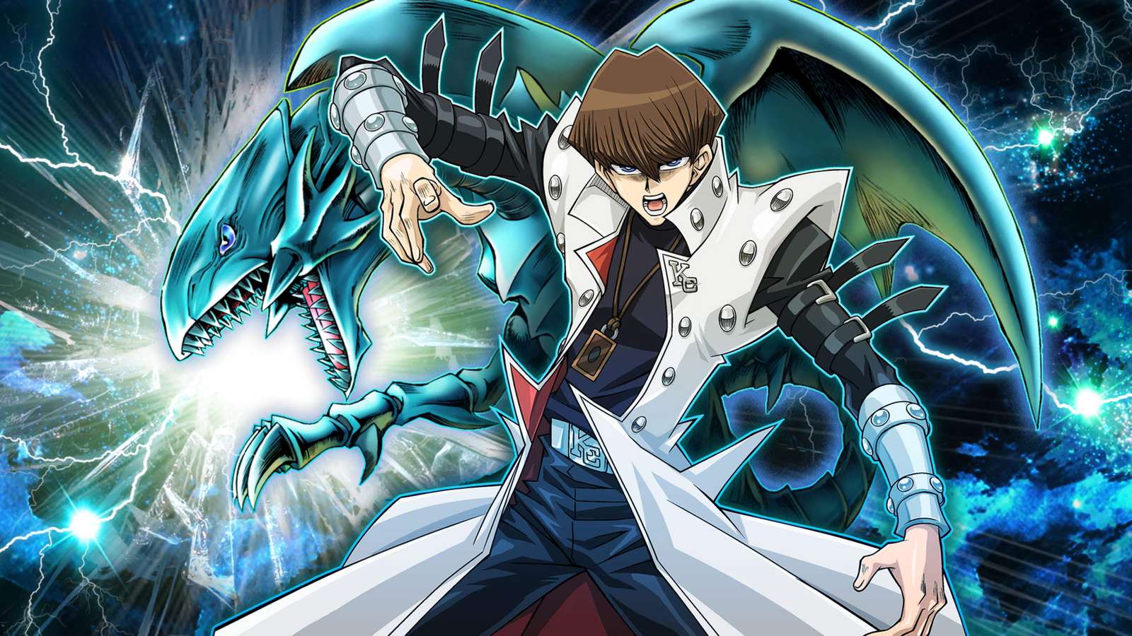 Seto Kaiba és a kékszemű fehér sárkány. online puzzle