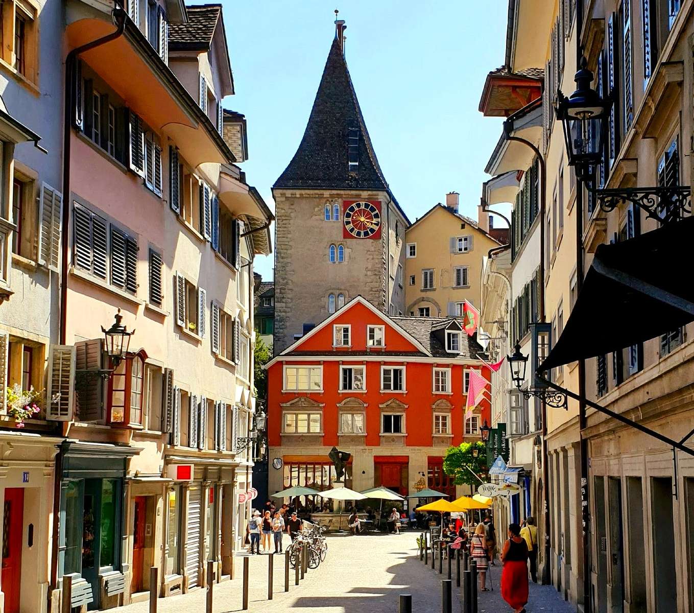 Oude binnenstad van Zürich (Zwitserland) online puzzel