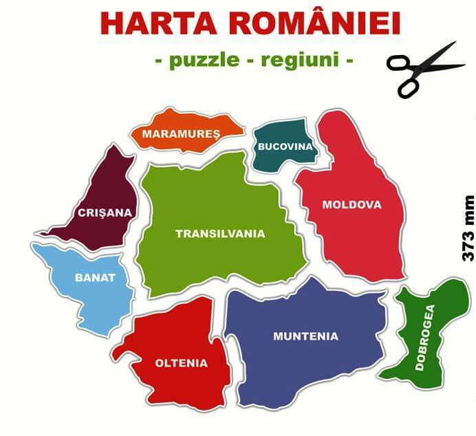 Harta României puzzle en ligne