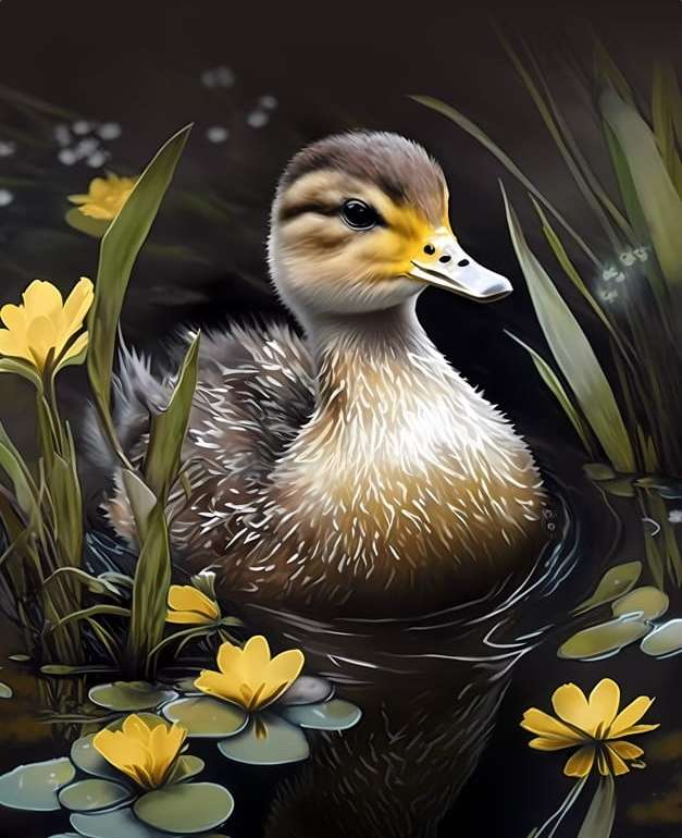 Little duck swimming slowly online puzzle