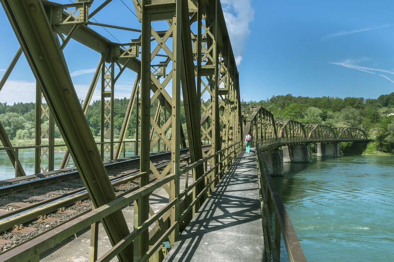 Σιδηροδρομική γέφυρα, φύση online παζλ