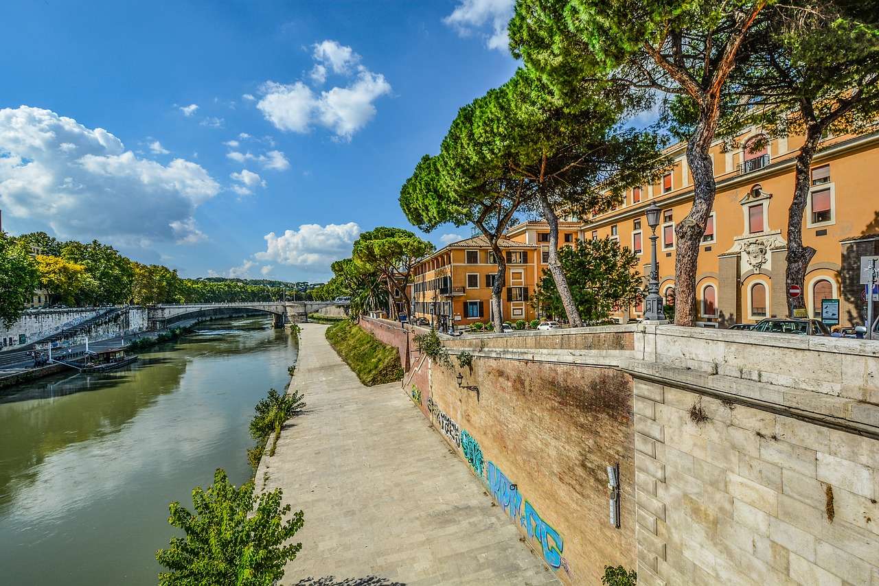 Řím, řeka, Tibera online puzzle