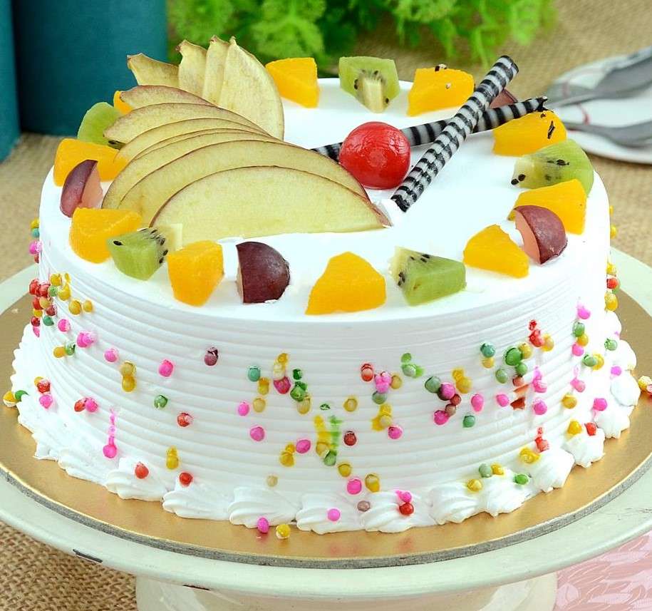 Torta gyümölcsrel kirakós online