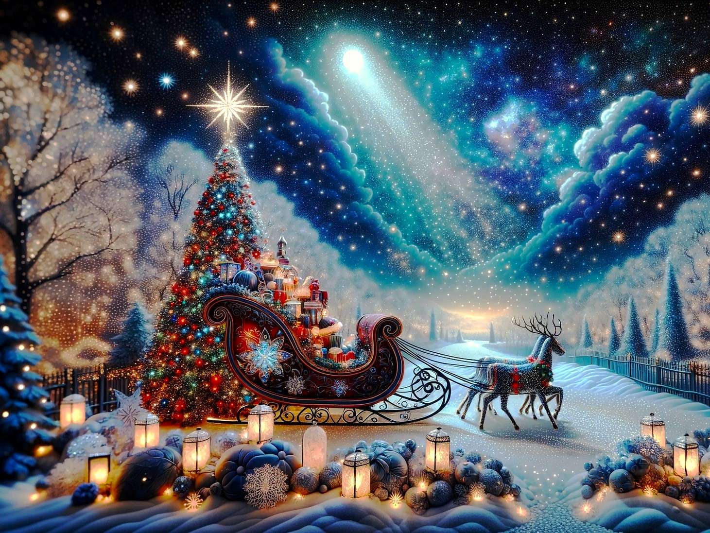 クリスマス、クリスマスカード オンラインパズル