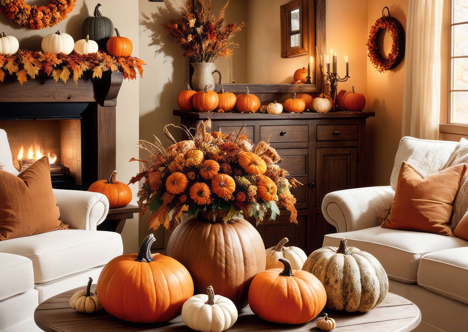 Есенна декорация онлайн пъзел