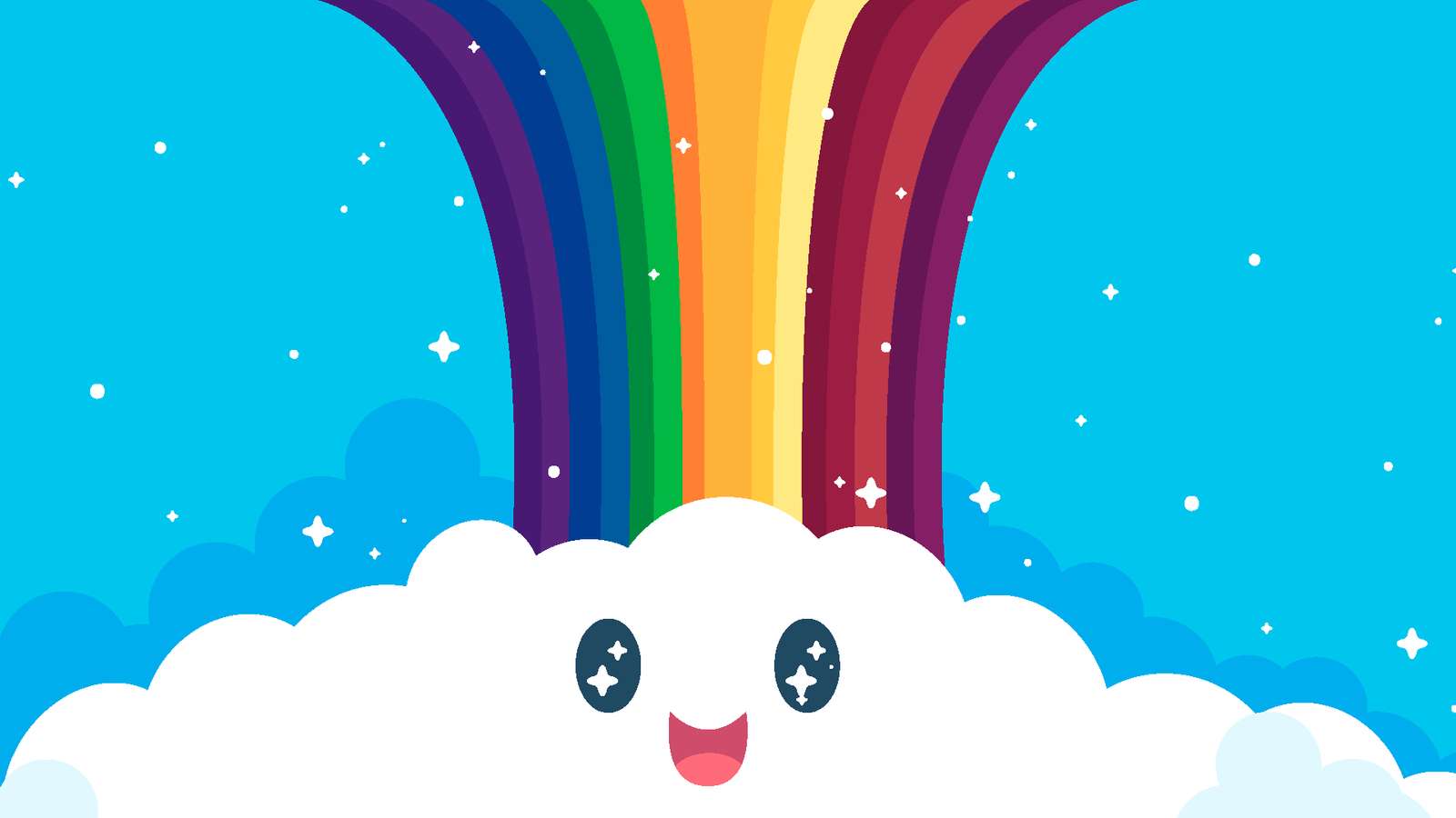 Regenbogen süßes Kawaii Online-Puzzle