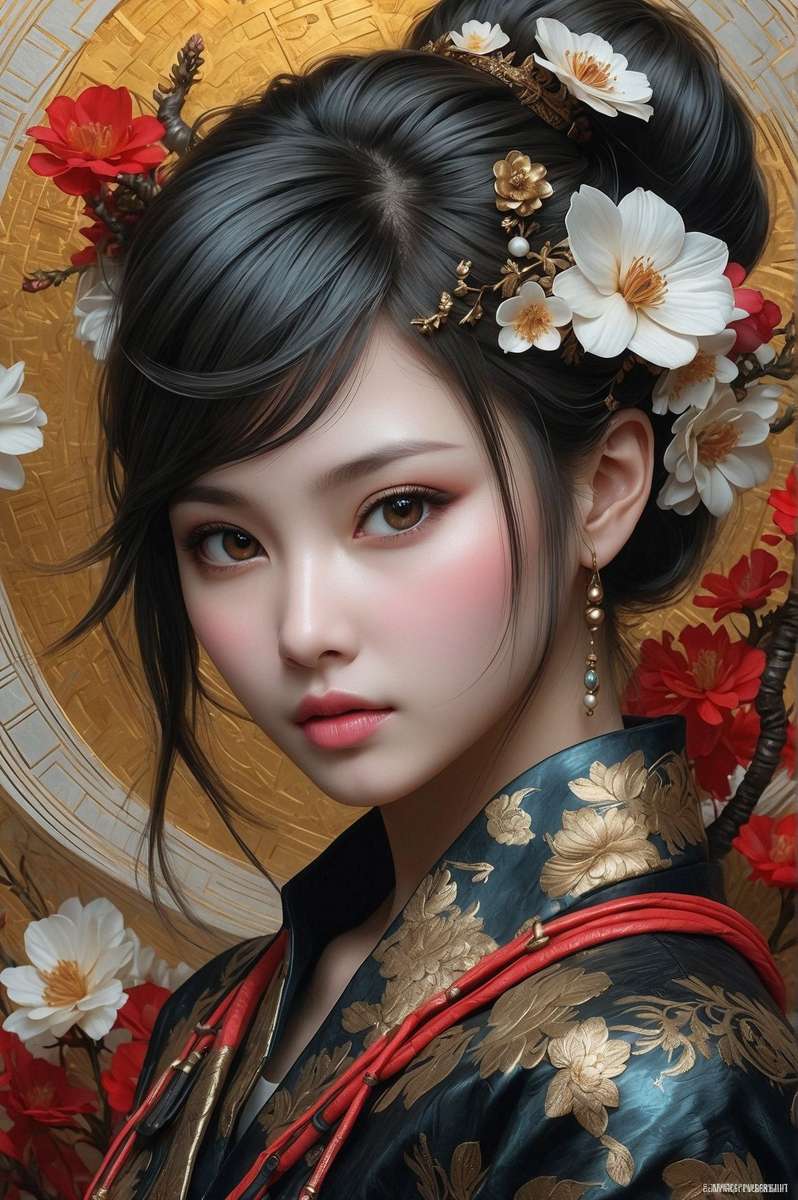 Japanse geisha online puzzel