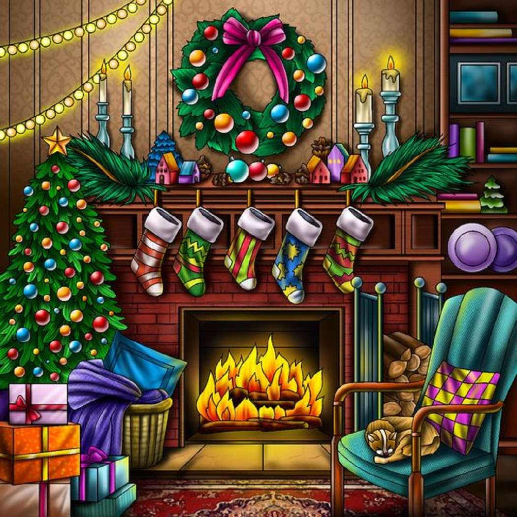 Kerst sokken legpuzzel online