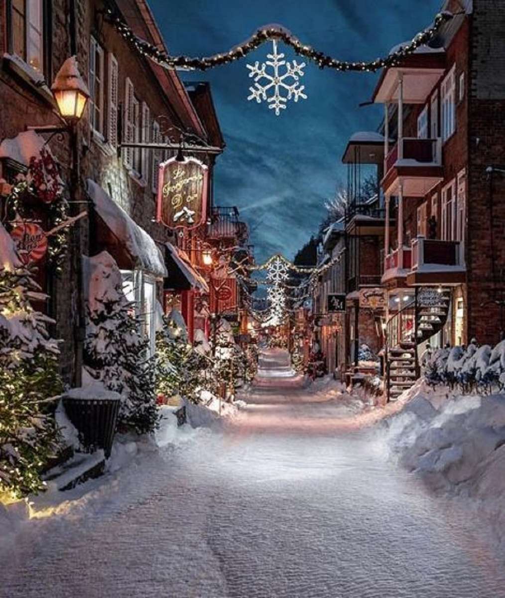Weihnachten in Quebec - Kanada Online-Puzzle