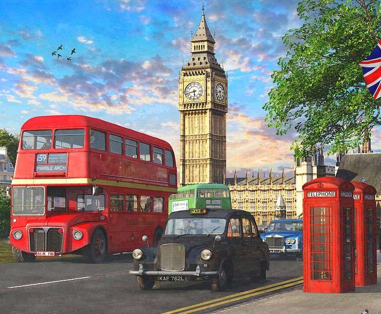 Vehicles in London jigsaw puzzle online