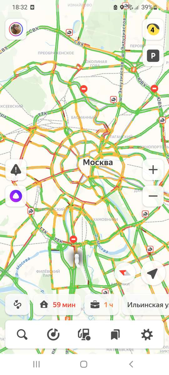 Trafikstockningar i Moskva pussel på nätet