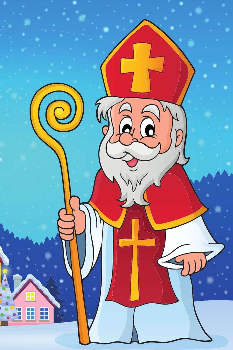 Heiliger Nikolaus, komm uns besuchen Online-Puzzle