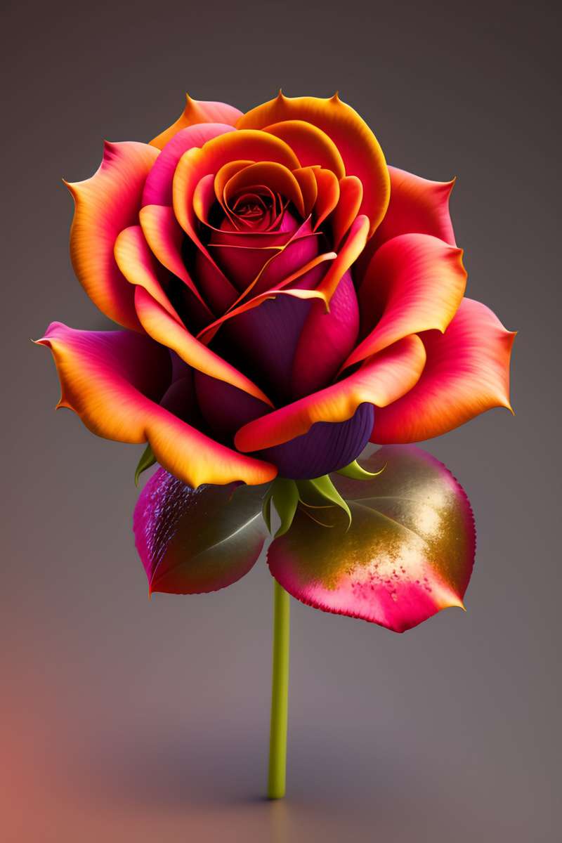 moc krásná růže online puzzle