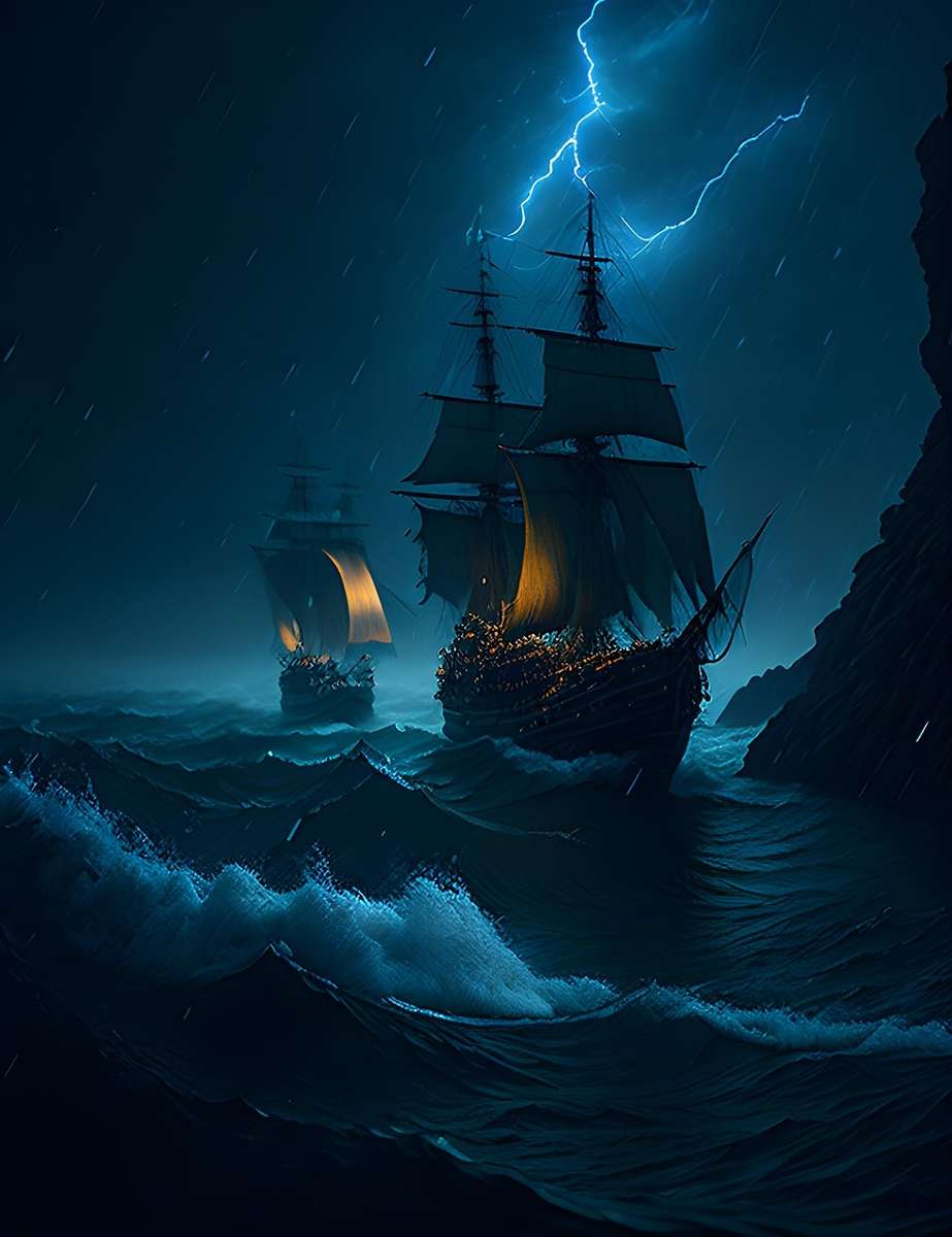 Scarabeo pirata Lyoder sulla nave puzzle online
