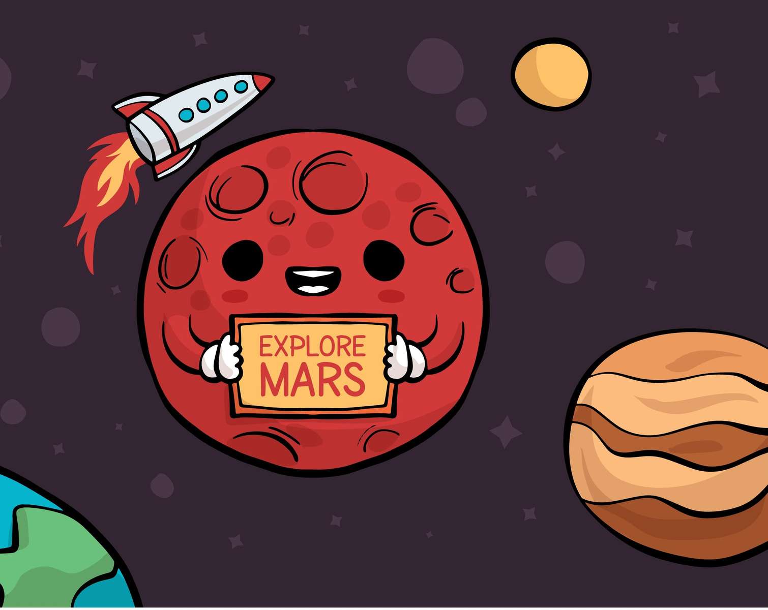 весела головоломка Марс онлайн пазл