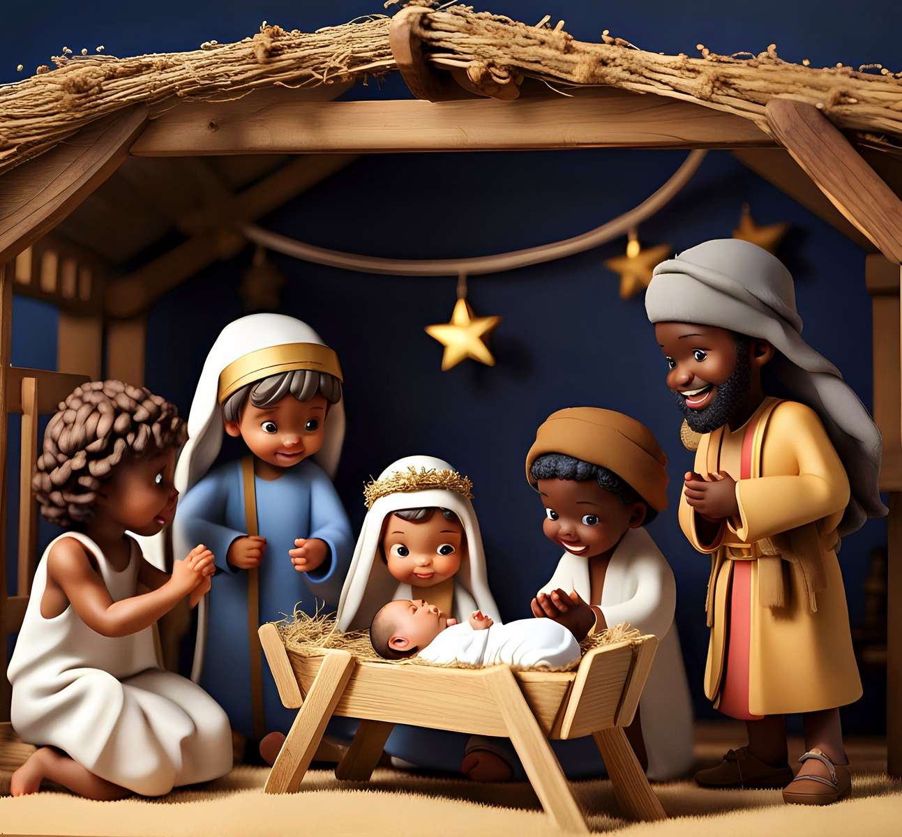 クリスマスのキリスト降誕のシーン オンラインパズル