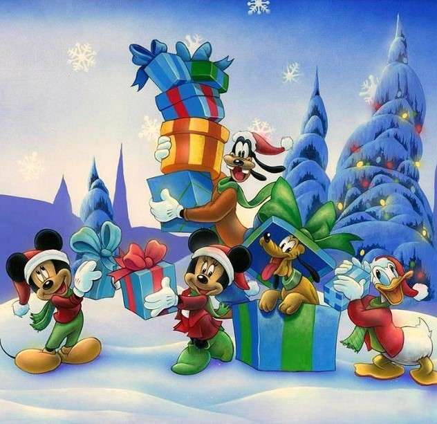 Möss på vintern från en Disney-tecknad film Pussel online