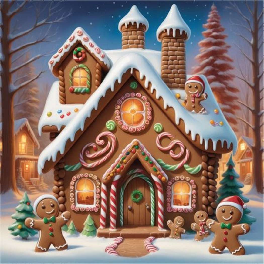 Csokoládé ház karácsonyra online puzzle