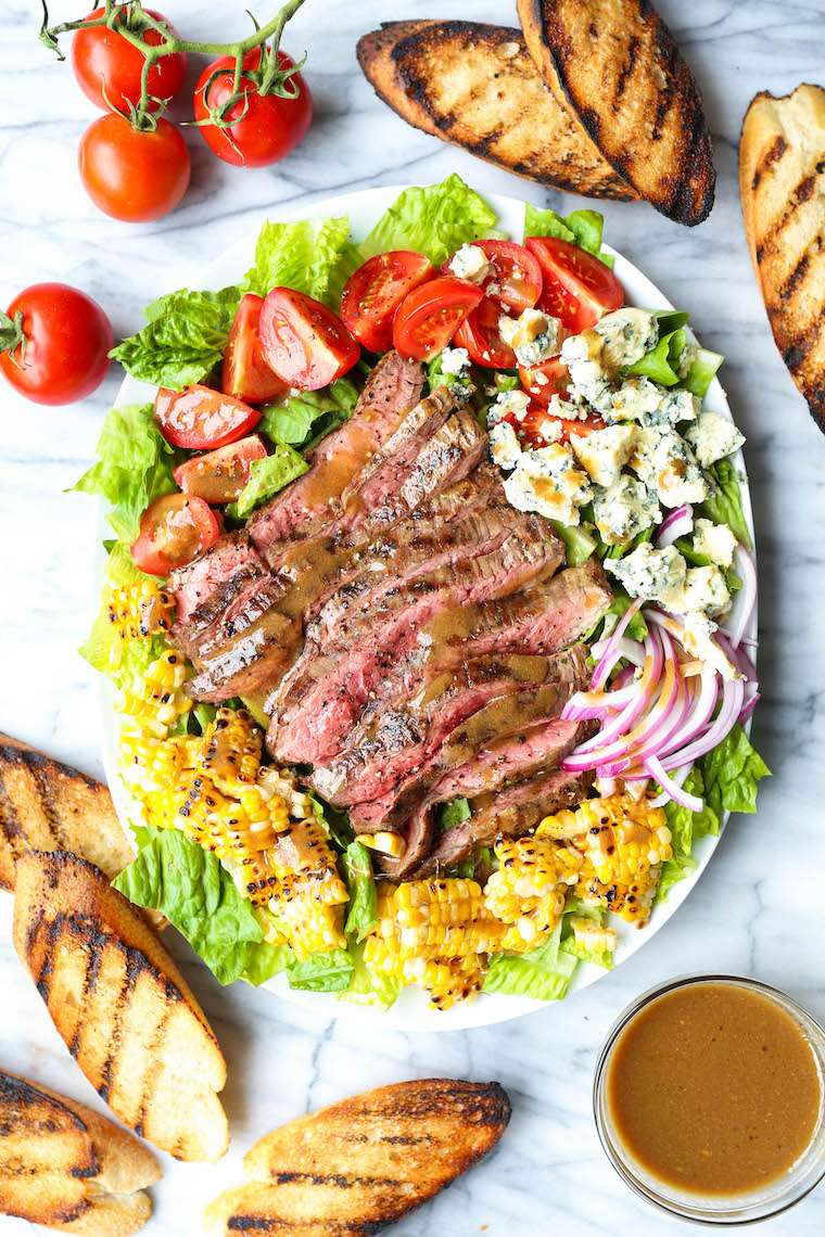 Salade de steak grillé puzzle en ligne
