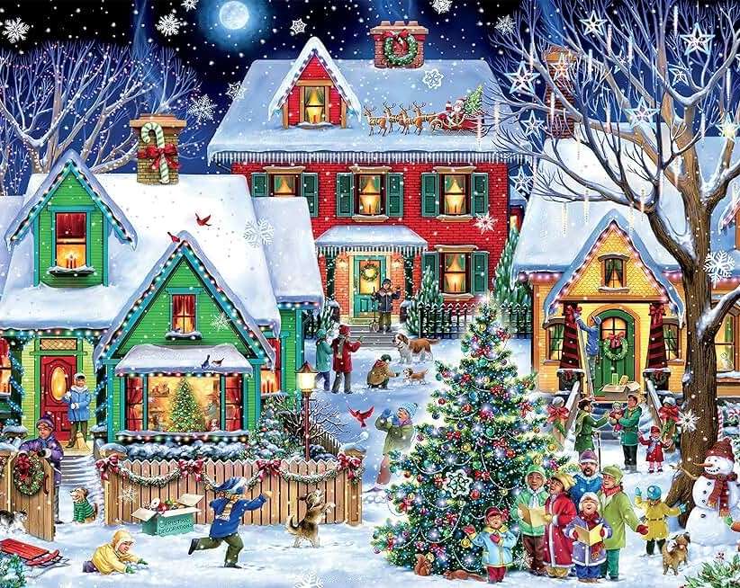 festive in the town jigsaw puzzle online