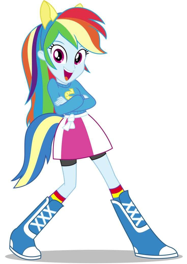 Laden Sie Rainbow Dash Equestria Girls Image HQ PNG herunter Puzzlespiel online