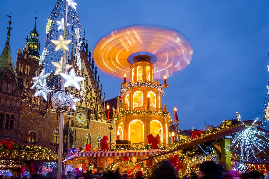 Navidad en Cracovia - Polonia rompecabezas en línea