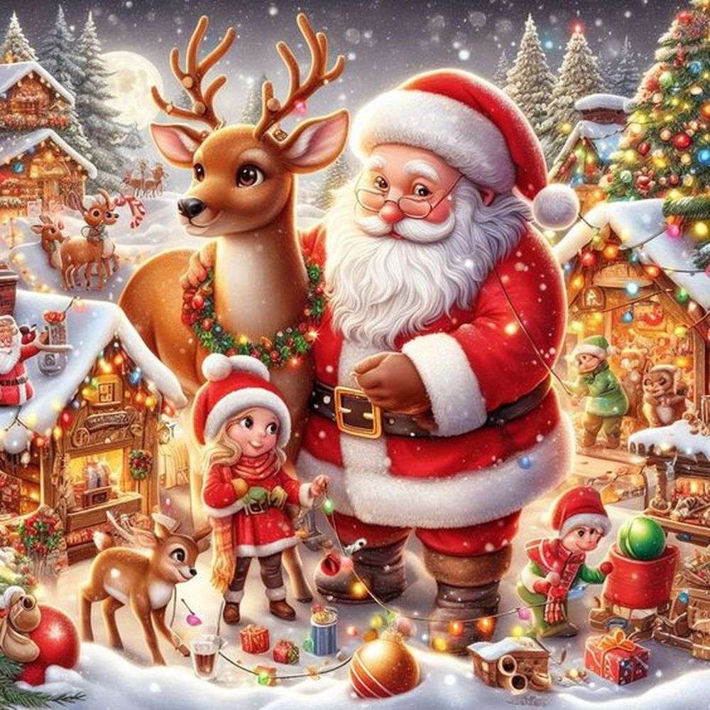 Der Weihnachtsmann kommt in die Stadt Puzzlespiel online